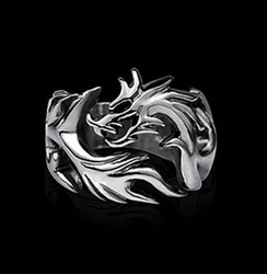 Fashion Jewelry Metal Solid Inside Dragon Rings